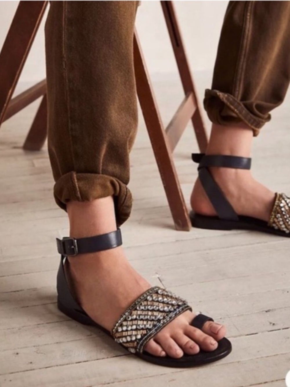 Free People Sun Peaks Embellished Sandals